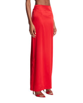 Red Silk Long Skirt | PDP | Antonia