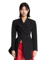 Black Sculptural Blazer | PDP | Antonia