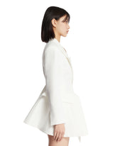 White Sculptural Blazer | PDP | Antonia