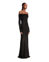 Black Off-Shoulder Maxi Dress | PDP | Antonia