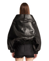 Black Wrap Leather Jacket | PDP | Antonia