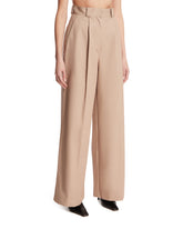 Beige Wide-Leg Pants | PDP | Antonia