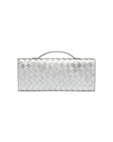 Silver Andiamo Clutch with Handle | PDP | Antonia