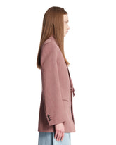 Pink Melange Wool and Linen Jacket | PDP | Antonia