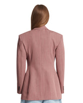 Pink Melange Wool and Linen Jacket | PDP | Antonia