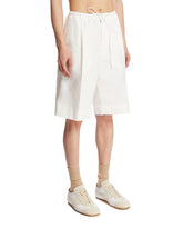 White Cotton Bermuda Shorts | PDP | Antonia