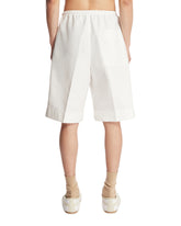 White Cotton Bermuda Shorts | PDP | Antonia
