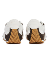 White and Brown Orbit Flash Sneakers | PDP | Antonia