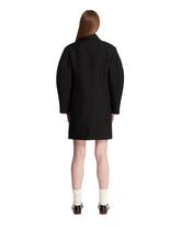 Black Woven-Detail Coat | PDP | Antonia