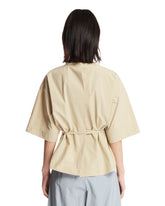 Beige Cotton Belted Top | PDP | Antonia