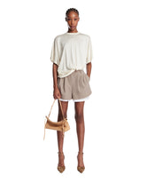 White Relaxed Silk T-Shirt | PDP | Antonia