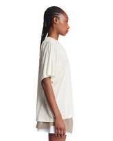 White Relaxed Silk T-Shirt | PDP | Antonia