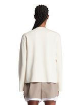 White Silk Top with Pin | PDP | Antonia