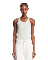 White Wool Racer Top | PDP | Antonia