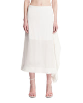 White Silk Midi Skirt | PDP | Antonia