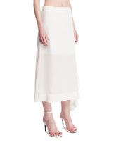 White Silk Midi Skirt | PDP | Antonia