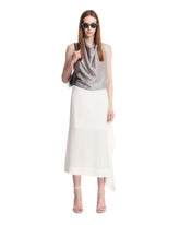 White Silk Midi Skirt | PDP | Antonia