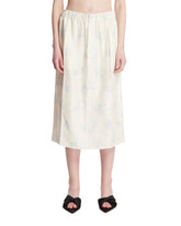 Beige Viscose Midi Skirt | PDP | Antonia