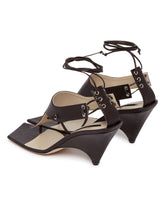 Brown Leather Edge T-Strap Sandals | PDP | Antonia