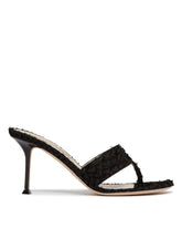 Black Helix High Thong Sandals | PDP | Antonia
