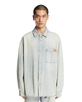 Light Blue Denim Shirt With Pocket | PDP | Antonia