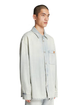 Light Blue Denim Shirt With Pocket | PDP | Antonia