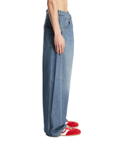 Blue Ined Fold Over Jeans | PDP | Antonia