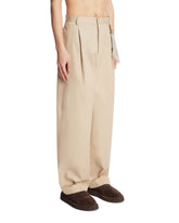 Beige Wide-Leg Trousers | PDP | Antonia