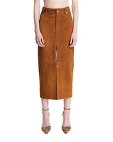 Brown Erika Suede Skirt | PDP | Antonia