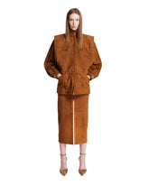 Brown Erika Suede Skirt | PDP | Antonia