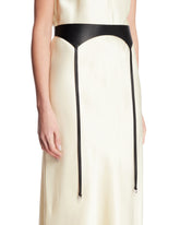 Black Leather Laisse Belt | PDP | Antonia