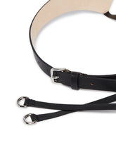 Black Leather Laisse Belt | PDP | Antonia