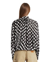 Black Polka Dot Wrap Blouse | PDP | Antonia