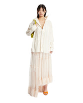 Maxi Gonna Asimmetrica Bianca | PDP | Antonia