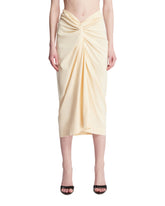 Yellow Draped Midi Skirt | PDP | Antonia