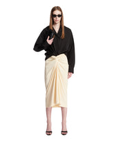 Yellow Draped Midi Skirt | PDP | Antonia