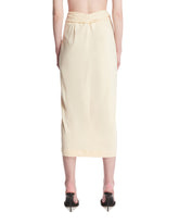 Yellow Draped Midi Skirt | PDP | Antonia
