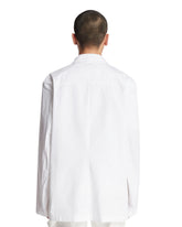 White Unlined Double-Breasted Blazer | PDP | Antonia