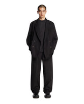 Black Unlined Double-Breasted Blazer | PDP | Antonia