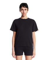 Blue Cotton and Cashmere Basic T-Shirt | PDP | Antonia