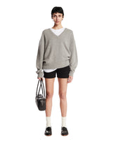 Light Gray V-Neck Sweater | PDP | Antonia