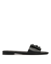Black Baguette Leather Flats | PDP | Antonia
