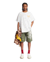 Green Patent-Effect Shorts | PDP | Antonia