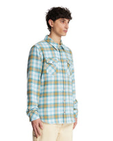 Light Blue Freedom Tartan Cashmere Shirt | PDP | Antonia