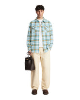 Light Blue Freedom Tartan Cashmere Shirt | PDP | Antonia