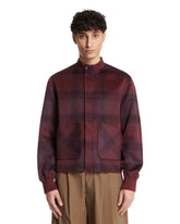Burgundy Gratitude Tartan Cashmere Jacket | PDP | Antonia