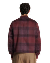 Burgundy Gratitude Tartan Cashmere Jacket | PDP | Antonia