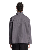 Gray Reflective Striped Shirt | PDP | Antonia