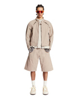 Beige Helicoid Pocket Shorts | PDP | Antonia