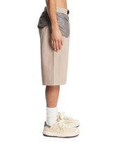 Beige Helicoid Pocket Shorts | PDP | Antonia